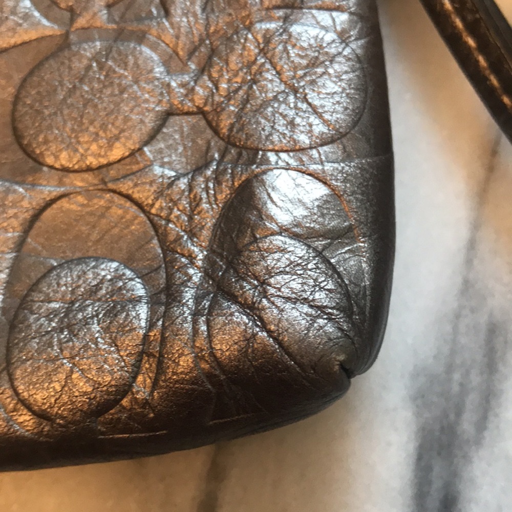Coach Y2K Metallic Logo Leather Wristlet - Picture 4 of 8